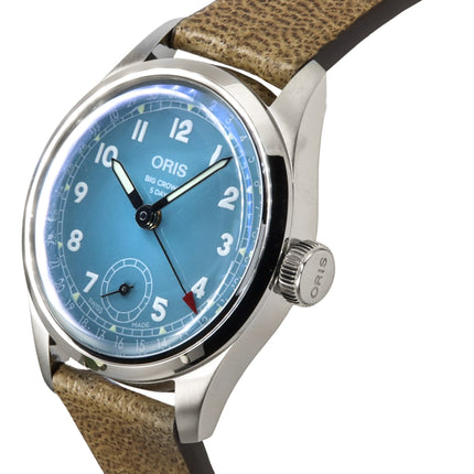 Oris Big Crown Pointer Date Leather Strap Blue Dial Automatic 01-473-7786-4065-07-5-19-22FC Men's Watch