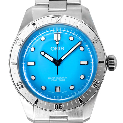 Oris Divers Sixty-Five Cotton Candy Stainless Steel Blue Dial Automatic 01-733-7771-4055-07-8-19-18 100M Unisex Watch