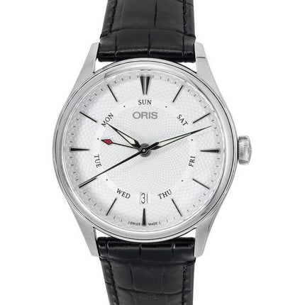 Oris Artelier Pointer Day Date Silver Guilloche Dial Automatic 01 755 7742 4051-07 5 21 64FC Men's Watch