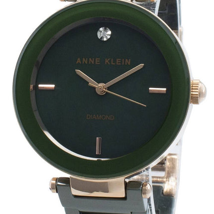 Anne Klein 1018RGGN Diamond Accents Quartz Women's Watch