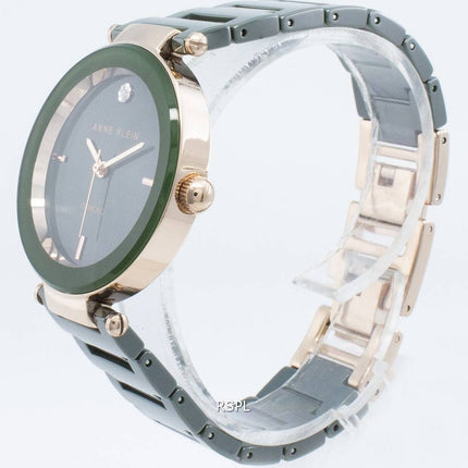 Anne Klein 1018RGGN Diamond Accents Quartz Women's Watch