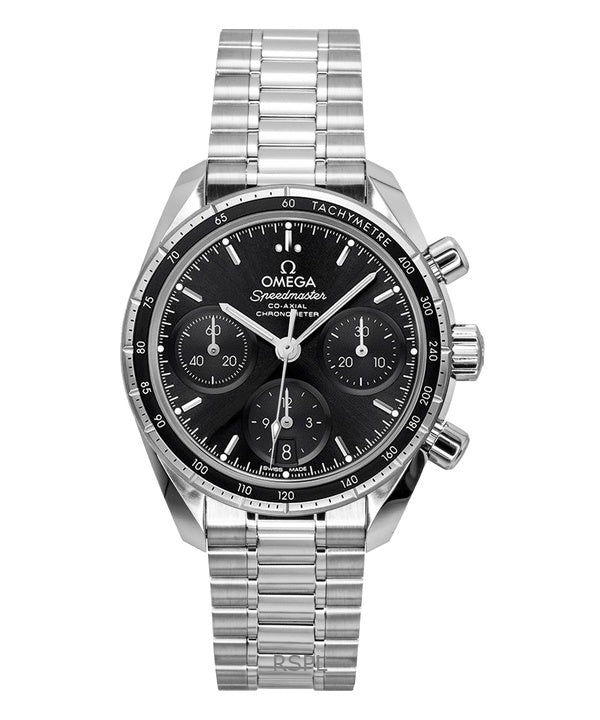 Omega Speedmaster Chronograph Stainless Steel Black Dial Automatic 324.30.38.50.01.001 100M Men's Watch