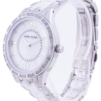 Anne Klein Swarovski Crystal Accented 3549WTSV Quartz Women's Watch