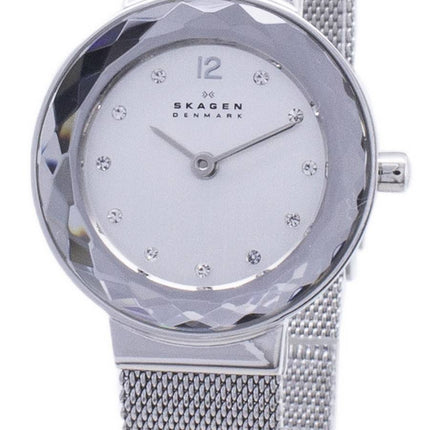 Skagen Leonora Quartz Steel Mesh Crystals 456SSS Women's Watch