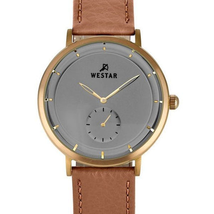 Westar Profile Leather Strap Grey Dial Quartz 50246BZZ186 Mens Watch