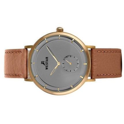 Westar Profile Leather Strap Grey Dial Quartz 50246BZZ186 Mens Watch