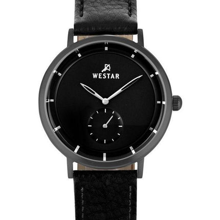 Westar Profile Leather Strap Black Dial Quartz 50246GGN103 Mens Watch