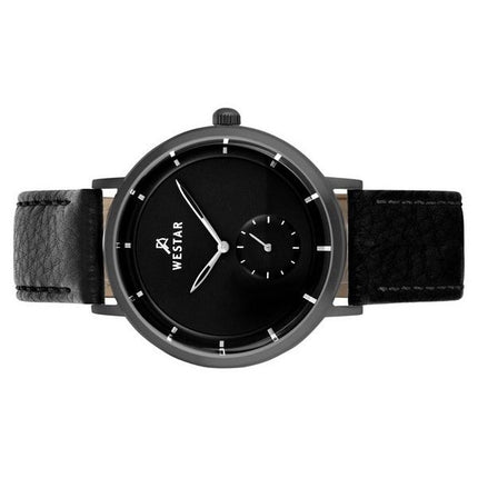 Westar Profile Leather Strap Black Dial Quartz 50246GGN103 Mens Watch