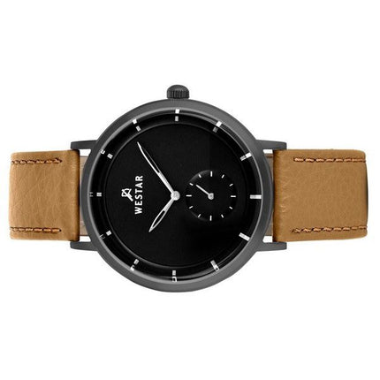 Westar Profile Leather Strap Black Dial Quartz 50246GGN183 Mens Watch