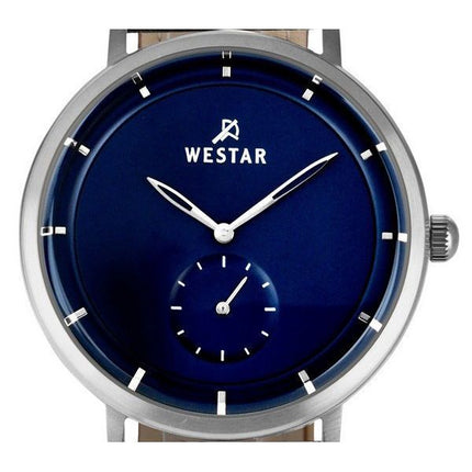 Westar Profile Leather Strap Blue Dial Quartz 50246STN104 Mens Watch