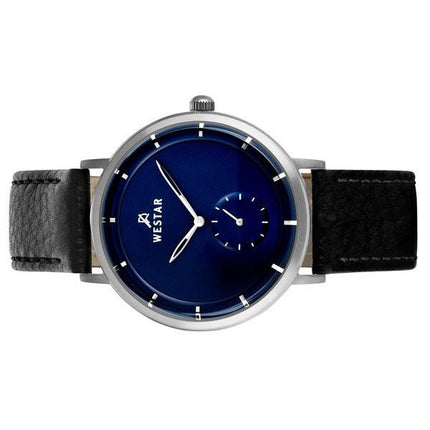 Westar Profile Leather Strap Blue Dial Quartz 50246STN104 Mens Watch