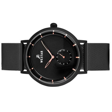 Westar Profile Stainless Steel Black Dial Quartz 50247BBN603 Mens Watch