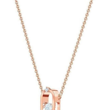 Swarovski Sparkling Dancing Cubic Zirconia Stone Rose Gold Tone Plated Necklace 5468084 For Women