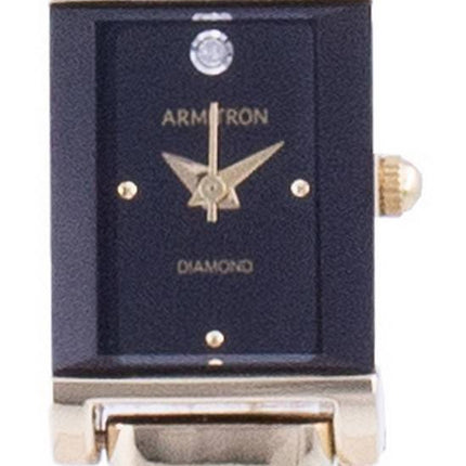 Armitron Black Dial Diamond Accents Quartz 755322BKGP Womens Watch