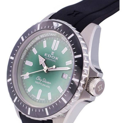 Edox SkyDiver Neptunian Divers Green Dial Automatic 801203NCAVDN 80120 3NCA VDN 1000M Mens Watch