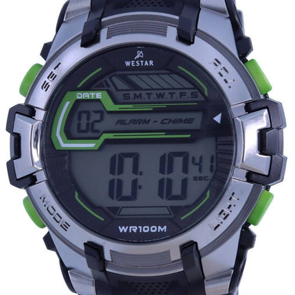 Westar Digital Silicon Strap Quartz 85005 PTN 001 100M Mens Watch