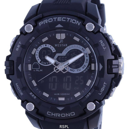 Westar Analog Digital Black Dial Quartz 85009 PTN 001 100M Mens Watch