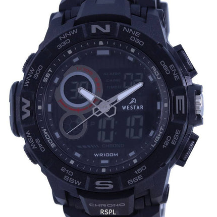 Westar Analog Digital Black Dial Quartz 85010 PTN 001 100M Mens Watch