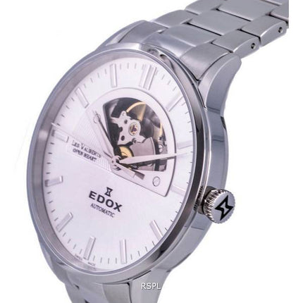 Edox Les Vauberts Open Heart Stainless Steel Silver Dial Automatic 850143MAIN 85014 3M AIN Mens Watch