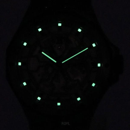 Edox Delfin Mecano Green Skeleton Dial Automatic Diver's 85303357GNCAVVONB 200M Men's Watch