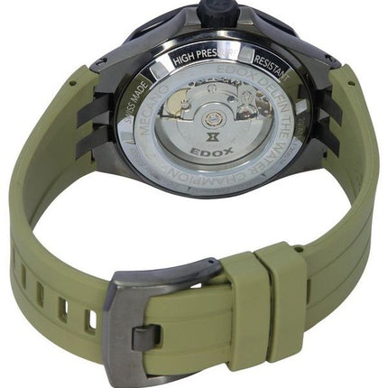 Edox Delfin Mecano Green Skeleton Dial Automatic Diver's 85303357GNCAVVONB 200M Men's Watch
