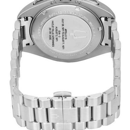 Bulova Lunar Pilot Chronograph Stainless Steel Black Dial Quartz 96B258 Men's Watch