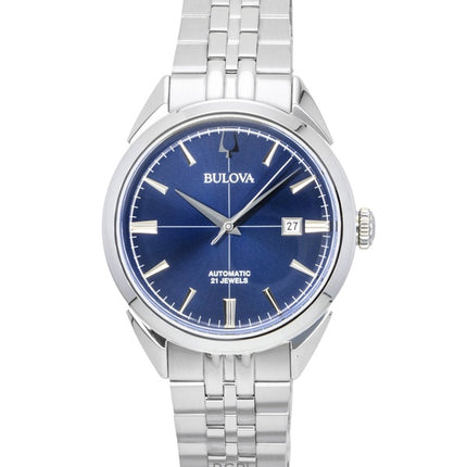 Bulova Sutton Stainless Steel Blue Dial Automatic 96B425 Men's Watch