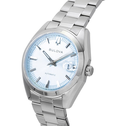 Bulova Surveyor Stainless Steel Light Blue Automatic 96B469 Men's Watch