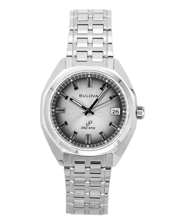 Bulova Jet Star Stainless Steel Grey Dial Quartz 96B472 Men's Watch