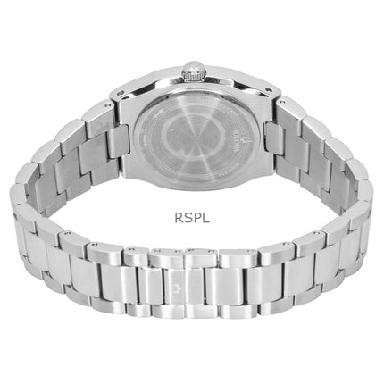 Bulova Surveyor Stainless Steel Diamond Accents Blue Mother Of Pearl Dial Quartz 96R246 Women's Watch