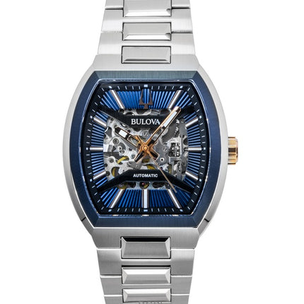 Bulova Maquina Stainless Steel Blue Dial Automatic 98A319 Men's Watch