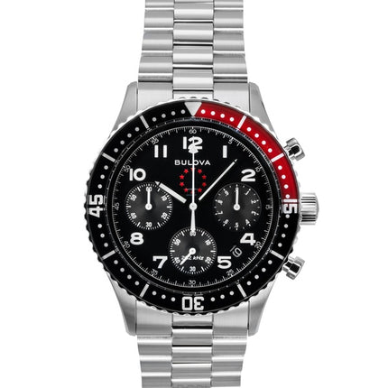 Bulova Marine Star Heritage Special Edition Chronograph Black Dial Quartz Diver's 98B451 200M Men's Watch