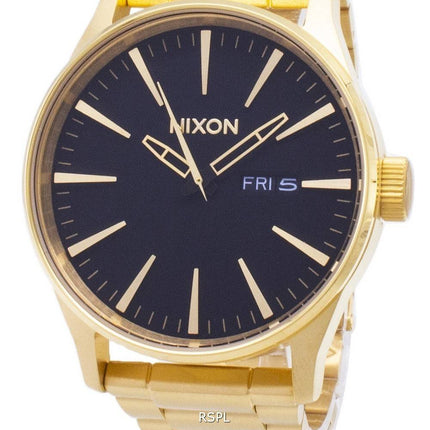 Nixon Sentry SS Gold Tone Black Dial A356-510-00 Men's Watch