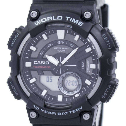 Casio Telememo 30 World Time Alarm Analog Digital AEQ-110W-1AV AEQ110W-1AV Men's Watch