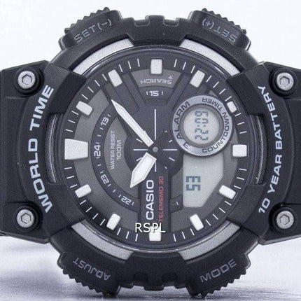 Casio Telememo 30 World Time Alarm Analog Digital AEQ-110W-1AV AEQ110W-1AV Men's Watch