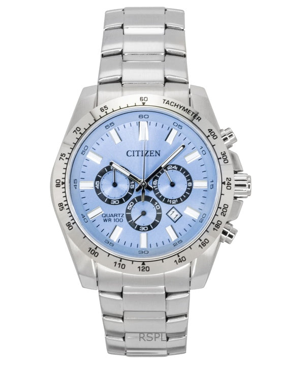 Citizen Chronograph Stainless Steel Blue Dial Quartz AN8230-59L 100M Men's Watch