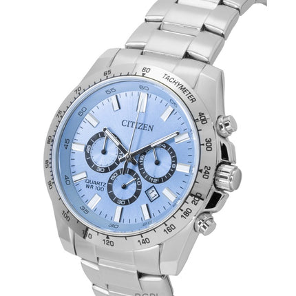 Citizen Chronograph Stainless Steel Blue Dial Quartz AN8230-59L 100M Men's Watch
