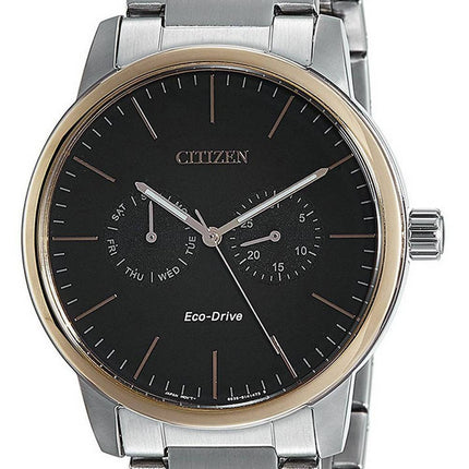 Citizen Black Dial Stainless Steel Quartz AO9044-51E Men's Watch