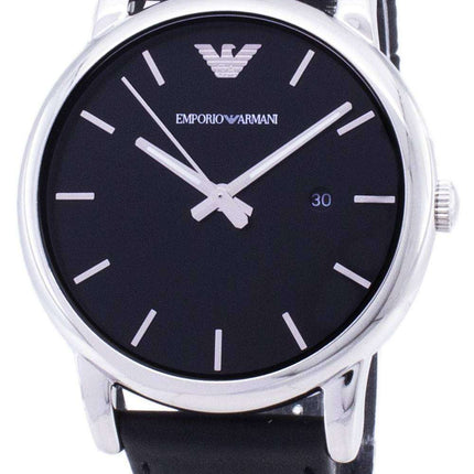 Emporio Armani Classic Black Dial Black Leather AR1692 Men's Watch