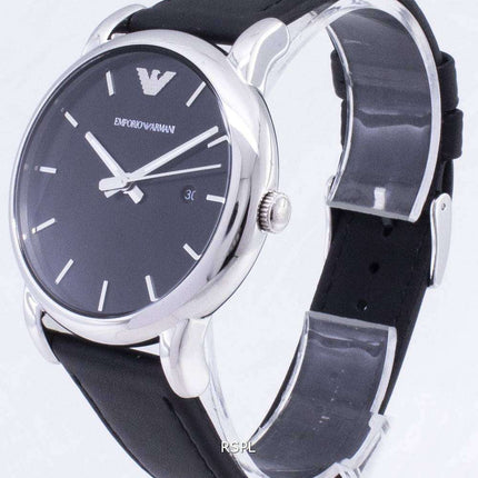 Emporio Armani Classic Black Dial Black Leather AR1692 Men's Watch