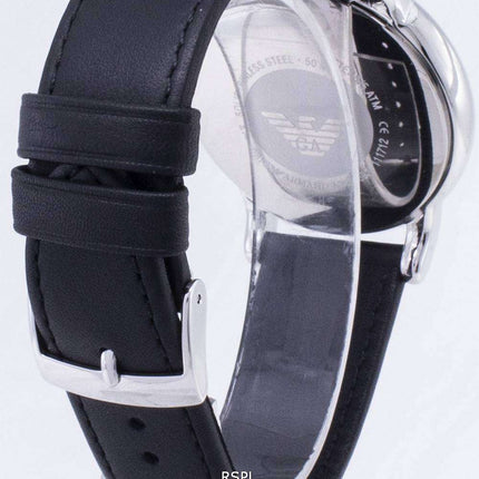 Emporio Armani Classic Black Dial Black Leather AR1692 Men's Watch