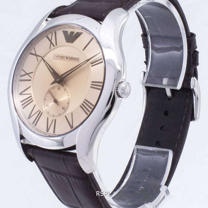 Emporio Armani Classic Amber Dial Brown Leather AR1704 Men's Watch