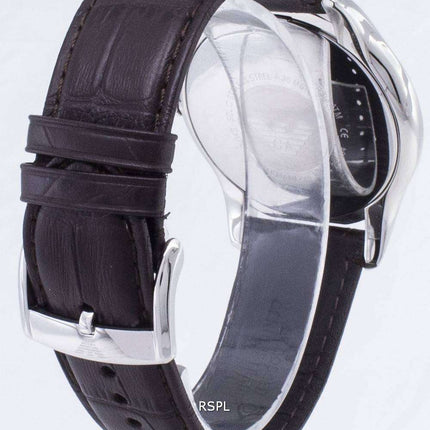 Emporio Armani Classic Amber Dial Brown Leather AR1704 Men's Watch