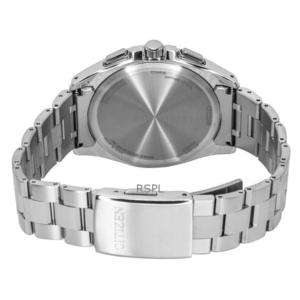 Citizen Attesa Limited Edition Chronograph Super Titanium Blue Dial Eco-Drive AT8240-66L 100M Men's Watch