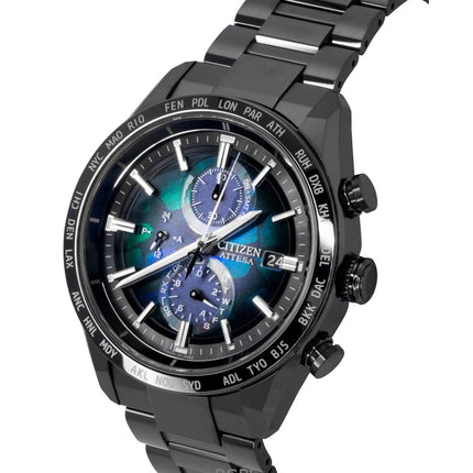 Citizen Attesa Radio-Controlled Chronograph Super Titanium Multicolor Dial Eco- Drive AT8286-65E 100M Men's Watch