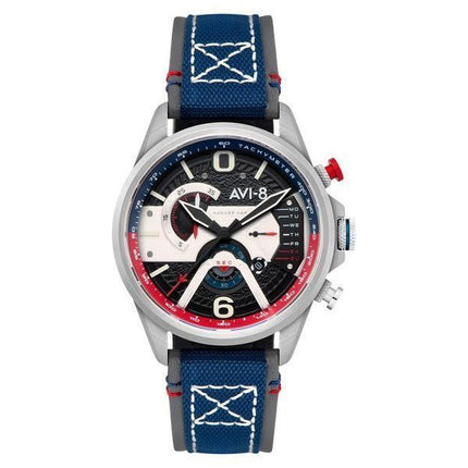 AVI-8 Hawker Harrier Dual Retrograde Chronograph Admiral Black Steel Black Dial Quartz AV-4056-09 Mens Watch
