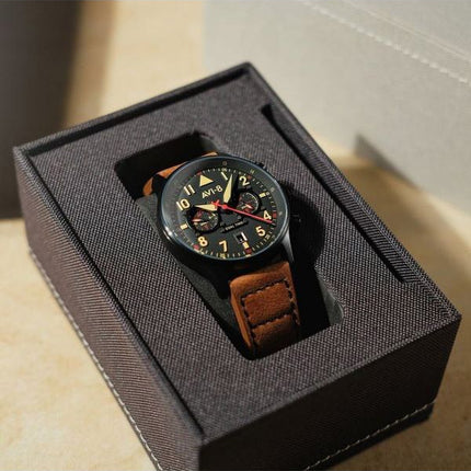 AVI-8 Hawker Hurricane Carey Dual Time Debden Black Dial Quartz AV-4088-03 Men's Watch