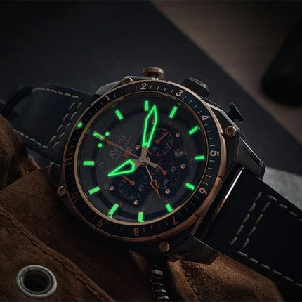 AVI-8 Hawker Hunter Atlas Dual Time Chronograph Charcoal Grey Dial Quartz AV-4100-07 Mens Watch