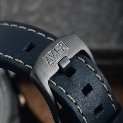 AVI-8 Hawker Hunter Atlas Dual Time Chronograph Charcoal Grey Dial Quartz AV-4100-07 Mens Watch