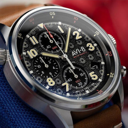 AVI-8 Flyboy Royal British Legion Tri-Service Chronograph Limited Edition High Wycombe Quartz AV-4102-RBL-01 Men's Watch With Ex